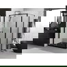 Mexen Exo cabine de douche pivotante 80 x 70 cm, transparent, noir - 814-080-070-70-00