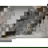 Mexen Lima cabine de douche pliante 90 x 90 cm, transparent, noir + receveur Flat, blanc - 856-090-090-70-00-4010B