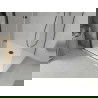 Mexen Lima cabine de douche pliante 90 x 100 cm, transparent, noire + receveur Flat, blanc - 856-090-100-70-00-4010B