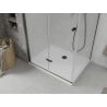 Mexen Lima cabine de douche pliante 90 x 100 cm, transparente, noire + receveur Flat, blanc - 856-090-100-70-00-4010B