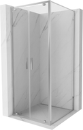 Mexen Exo-BR Duo cabine de douche pivotante 70 x 70 cm, transparent, chrome - 8182-070-070-01-00