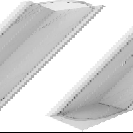 Mexen Exo cabine de douche semi-circulaire coulissante 80 x 80 cm, transparente, chromée - 8131-080-080-01-00