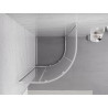 Mexen Exo-S cabine de douche semi-circulaire coulissante 80 x 80 cm, transparente, chromée - 8131-080-080-01-00