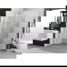 Mexen Exo cabine de douche demi-circulaire coulissante 70 x 70 cm, transparent, chrome - 8131-070-070-01-00
