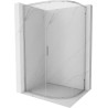 Mexen Exo-S cabine de douche asymétrique semi-circulaire coulissante 100 x 90 cm, transparent, chrome - 8131-100-090-01-00