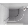 Mexen Exo-S cabine de douche quart de cercle asymétrique coulissante 120 x 90 cm, transparent, chromé - 8131-120-090-01-00