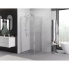 Mexen Exo-BR Duo cabine de douche pivotante 80 x 80 cm, transparente, chrome - 8182-080-080-01-00