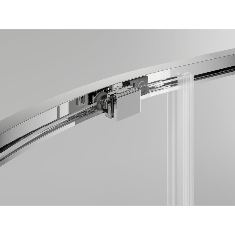 Mexen Exo cabine de douche asymétrique semi-circulaire coulissante 100 x 90 cm, transparent, chromé - 8131-100-090-01-00