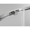 Mexen Exo-S cabine de douche asymétrique semi-circulaire coulissante 100 x 90 cm, transparent, chrome - 8131-100-090-01-00