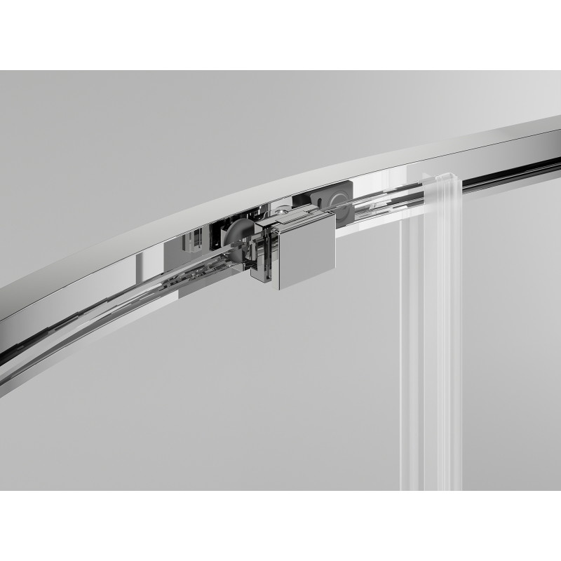 Mexen Exo-S cabine de douche semi-circulaire coulissante 100 x 100 cm, transparent, chrome - 8131-100-100-01-00
