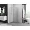 Mexen Exo-S cabine de douche semi-circulaire coulissante 100 x 100 cm, transparent, chrome - 8131-100-100-01-00