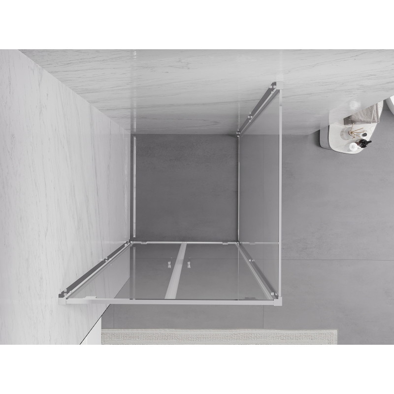 Mexen Exo-BR Duo cabine de douche à charnière 90 x 90 cm, transparent, chrome - 8182-090-090-01-00