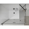 Mexen Lima cabine de douche pliante 90 x 110 cm, transparente, noire + bac à douche Flat, blanc - 856-090-110-70-00-4010B