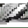 Mexen Exo cabine de douche semi-circulaire coulissante 80 x 80 cm, transparent, noir - 8131-080-080-70-00