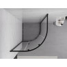 Mexen Exo-S cabine de douche semi-circulaire coulissante 90 x 90 cm, transparent, noir - 8131-090-090-70-00