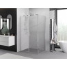 Mexen Exo-BR Duo cabine de douche battante 90 x 70 cm, transparent, chrome - 8182-090-070-01-00