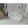 Mexen Lima cabine de douche pliante 100 x 80 cm, transparente, noire + receveur de douche Flat, blanc - 856-100-080-70-00-4010B