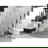 Mexen Exo cabine de douche pivotante 80 x 85 cm, transparent, chrome - 8182-080-085-01-00