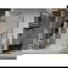 Mexen Lima cabine de douche pliante 100 x 80 cm, transparent, noir + receveur Flat, blanc - 856-100-080-70-00-4010B