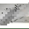 Mexen Lima cabine de douche pliante 100 x 80 cm, transparent, noir + receveur Flat, blanc - 856-100-080-70-00-4010B
