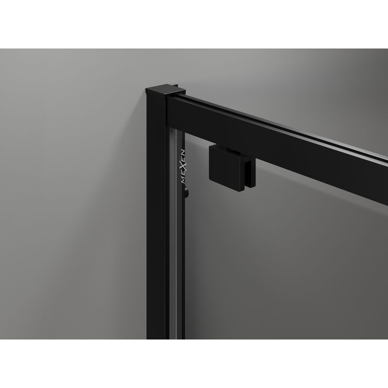 Mexen Exo cabine de douche pivotante 70 x 70 cm, transparent, noir - 8182-070-070-70-00