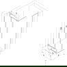 Cabine de douche battante Mexen Exo 70 x 70 cm, transparente, noire - 8182-070-070-70-00