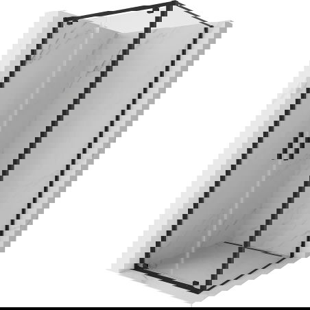 Cabine de douche battante Mexen Exo 70 x 70 cm, transparente, noire - 8182-070-070-70-00