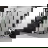 Cabine de douche battante Mexen Exo 70 x 70 cm, transparente, noire - 8182-070-070-70-00