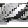 Cabine de douche battante Mexen Exo 70 x 70 cm, transparente, noire - 8182-070-070-70-00