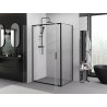Mexen Exo-BR Duo cabine de douche pivotante 80 x 70 cm, transparente, noire - 8182-080-070-70-00