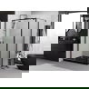 Mexen Exo cabine de douche pivotante 70 x 80 cm, transparent, noir - 8182-070-080-70-00