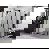 Mexen Exo cabine de douche pivotante 70 x 80 cm, transparent, noir - 8182-070-080-70-00
