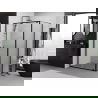 Mexen Exo cabine de douche pivotante 70 x 80 cm, transparent, noir - 8182-070-080-70-00