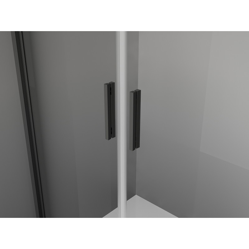 Mexen Exo cabine de douche pivotante 100 x 80 cm, transparent, noir - 8182-100-080-70-00
