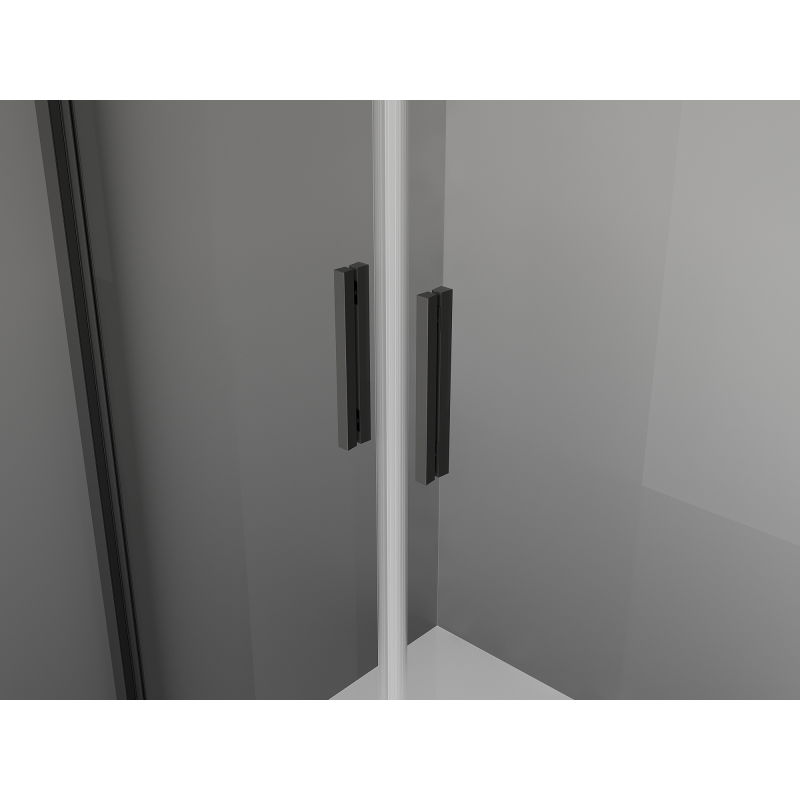 Mexen Exo cabine de douche pivotante 90 x 85 cm, transparente, noire - 8182-090-085-70-00