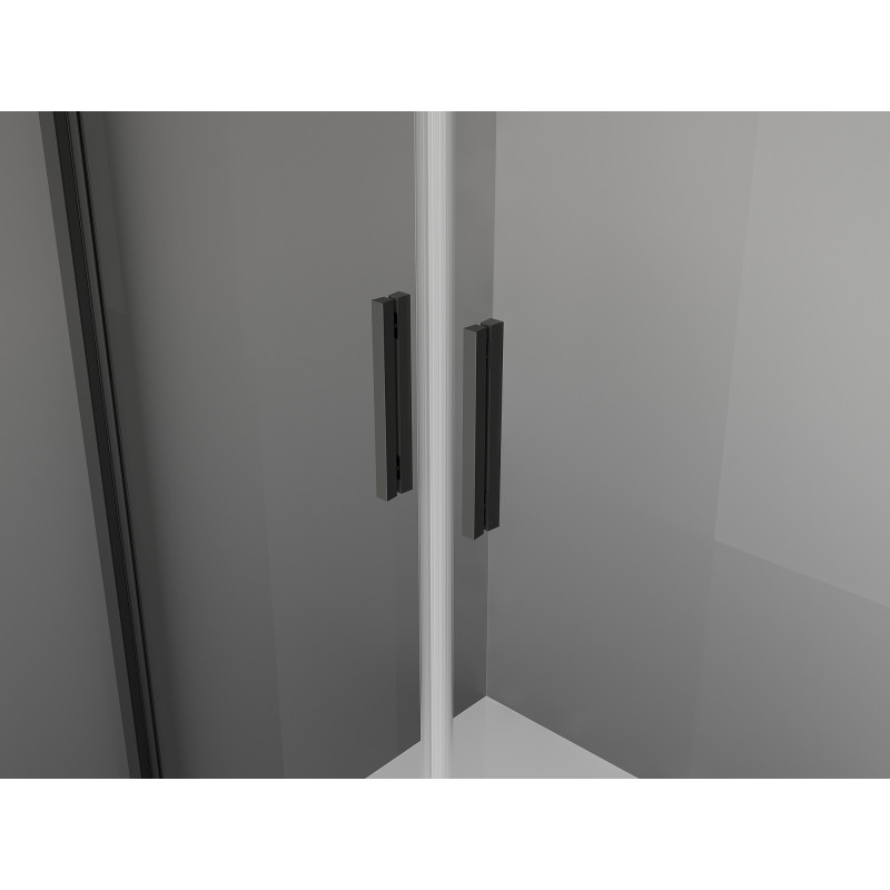 Mexen Exo-BR Duo cabine de douche pivotante 80 x 90 cm, transparent, noire - 8182-080-090-70-00