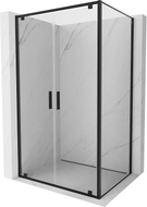Mexen Exo-BR Duo cabine de douche pivotante 100 x 90 cm, transparent, noir - 8182-100-090-70-00