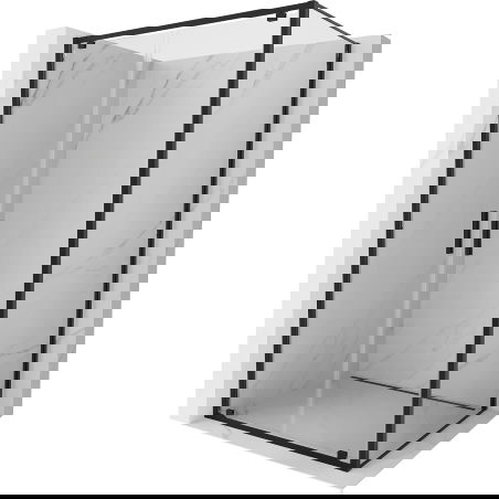 Kabine de douche à charnière Mexen Exo 70 x 95 cm, transparente, noire - 8182-070-095-70-00