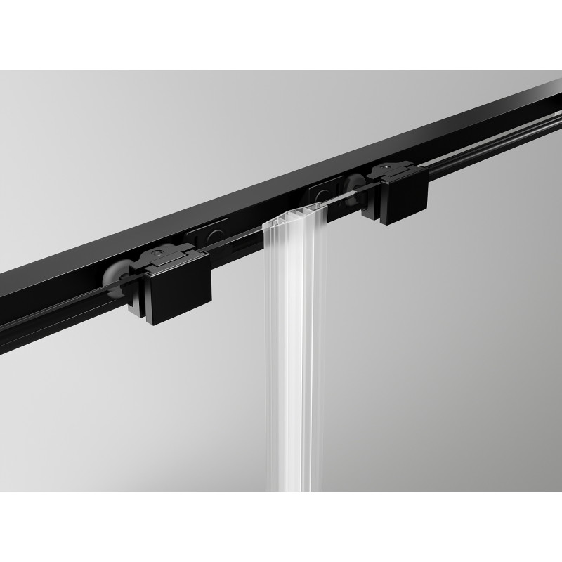 Mexen Exo-S cabine de douche coulissante 90 x 100 cm, transparente, noire - 8151-090-100-70-00