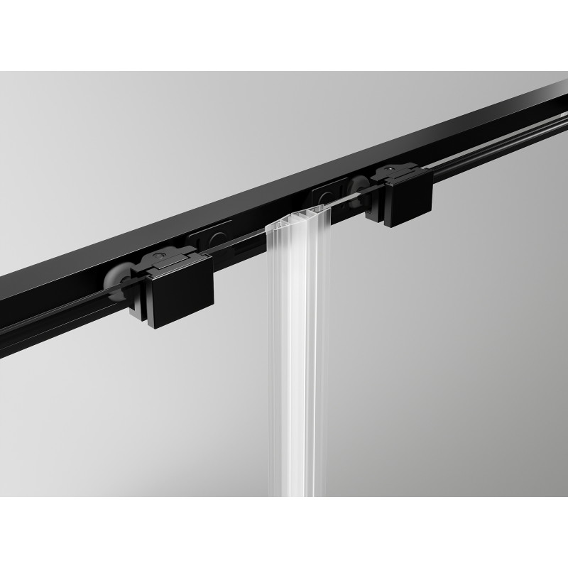 Mexen Exo cabine de douche coulissante 115 x 100 cm, transparent, noir - 8151-115-100-70-00
