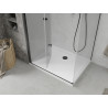 Mexen Lima cabine de douche pliante 120 x 70 cm, transparente, noire + receveur Flat, blanc - 856-120-070-70-00-4010B