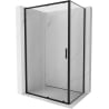 Mexen Exo cabine de douche coulissante 155 x 100 cm, transparente, noire - 8151-155-100-70-00
