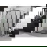 Mexen Exo cabine de douche coulissante 155 x 100 cm, transparent, noire - 8151-155-100-70-00
