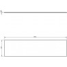 Mexen Uni tablette pour meuble 180 cm, blanc brillant - 91AXX-1804-464-18-00