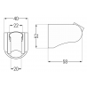 Mexen support de douche, chromé - 79354-00