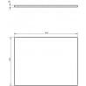 Mexen Uni plan de travail pour armoire 60 cm, graphite mat - 91AXX-0604-464-18-66