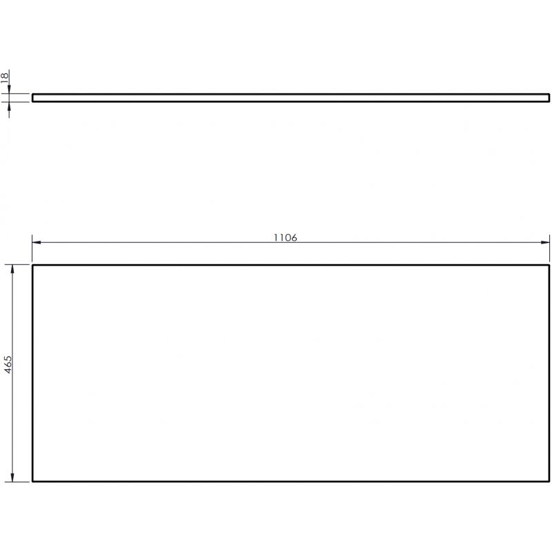 Mexen Uni étagère de meuble sous lavabo 110 cm, graphite mat - 91AXX-1104-464-18-66