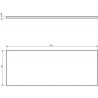 Mexen Uni plateau de meuble 120 cm, noir mat - 91AXX-1204-464-18-71