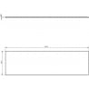 Mexen Uni plan de travail 160 cm, noir mat - 91AXX-1604-464-18-71