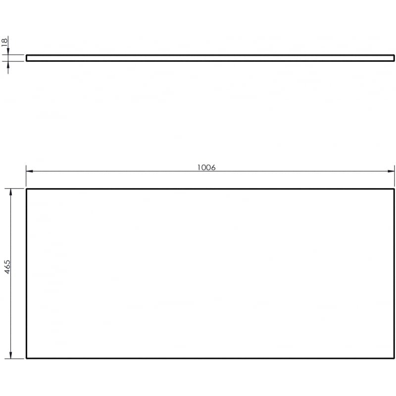 Mexen Uni plateau de meuble 100 cm, chêne - 91AXX-1004-464-18-81